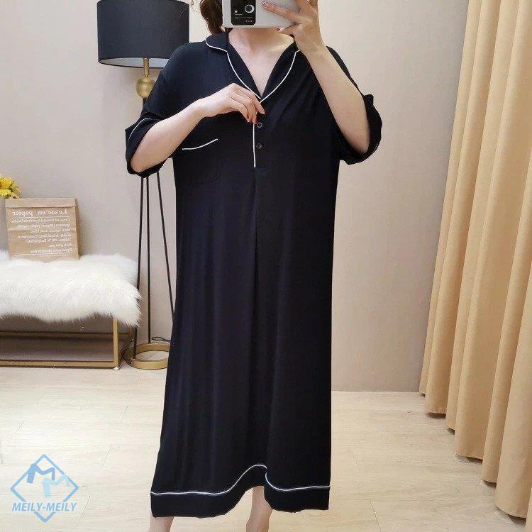 ラッピング不可 パジャマ ワンピース 半袖 レディース 春 夏 秋 ルームウェア Vネック ロング丈 ミモレ スリット 部屋着 大きいサイズ おしゃれ パジャマ サイズ M Www We Job Com