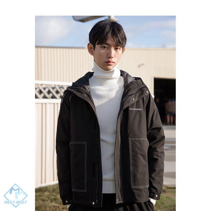 人気ブランド ブルゾン 冬服 厚手 フード付き ショートジャケット ダウンコート メンズ ダウンジャケット 大きいサイズ 体型カバー メンズ ダウンジャケット コート アウター 防寒 コート アウター Dagl Tg