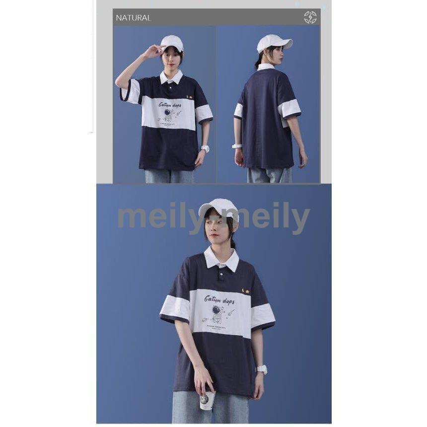 ポロシャツ超人気トップス半袖学院風Tシャツレディース韓国ファッションゆったりカジュアル高品質通気性夏物 お気に入り