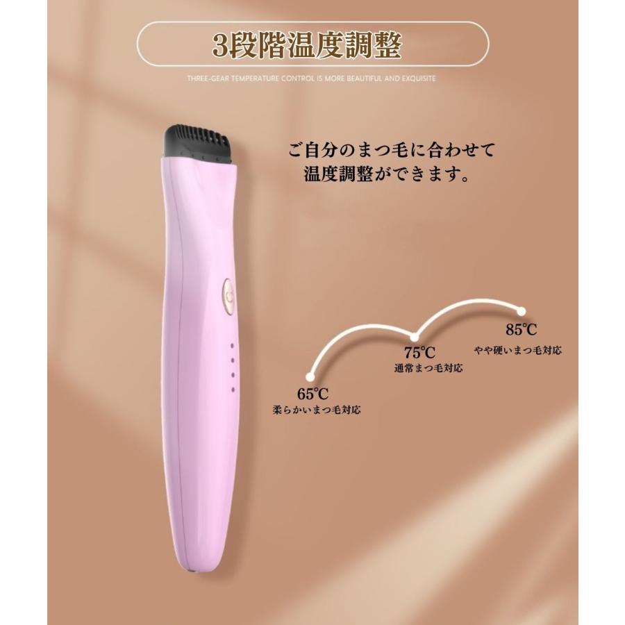 ホットビューラー「SNS大人気」3段階温度調整 USB充電式 快速予熱 充電