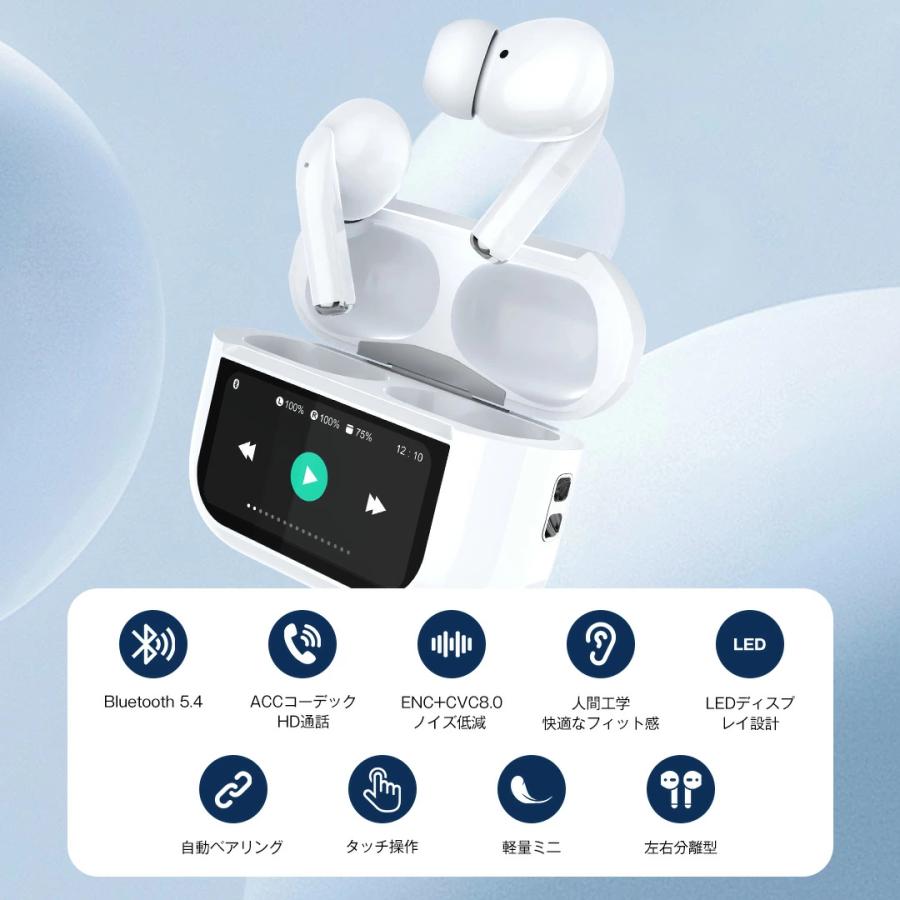 ワイヤレスイヤホン Bluetooth5.3 Hi-Fi音質 bluetoothイヤホン