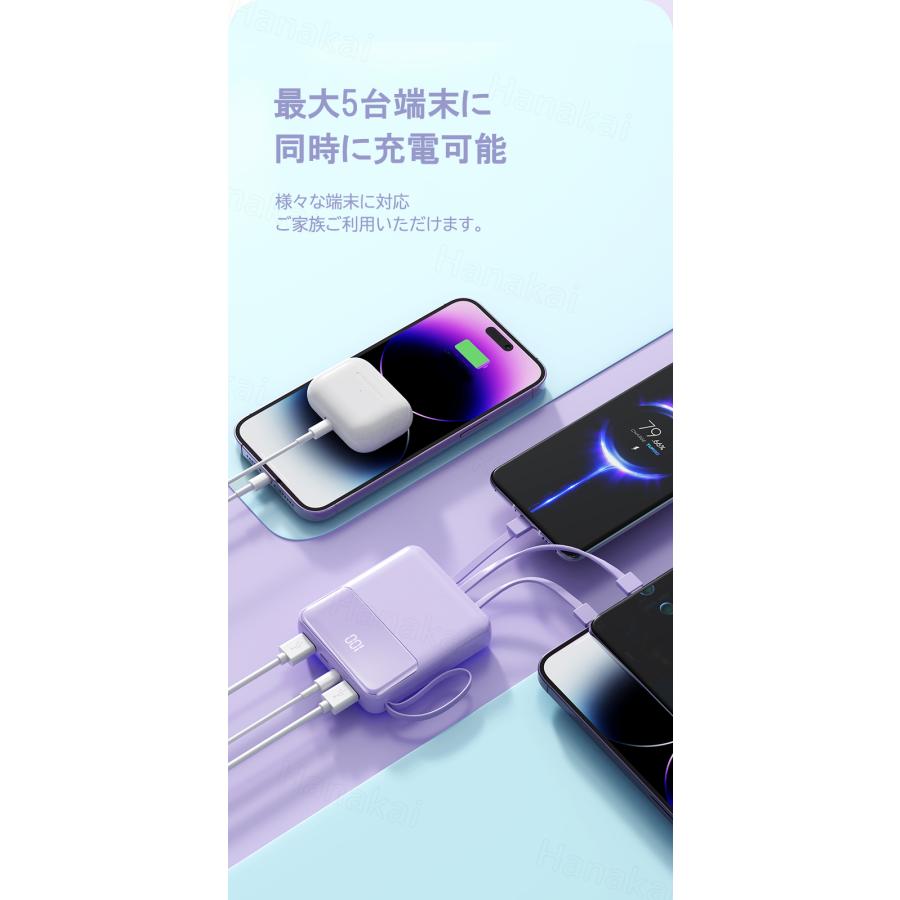 モバイルバッテリー 急速充電 20000mAh LED残量表示 iphone16