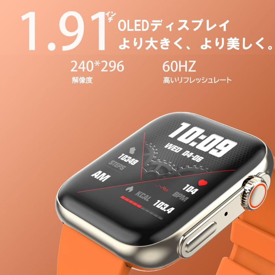 スマートウォッチ 2023年最新モデル Bluetooth通話機能 心拍数 血圧 血 