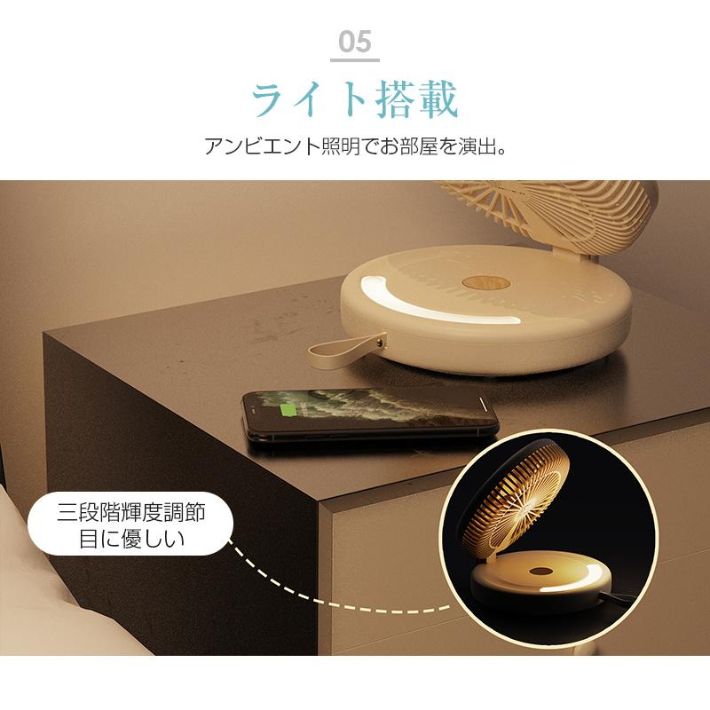 明誠 多機能扇風機 デスクランプ ファン 卓上 壁掛け 5枚羽根 6段階