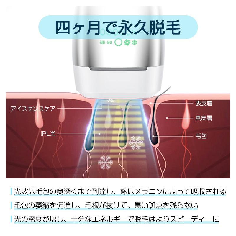 明誠 IPL脱毛器 家庭用 光脱毛器 40万回フラッシュ 手動/自動モード