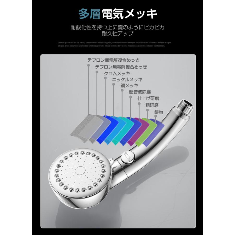 シャワーヘッド マイクロバブル ミスト水流 バブルバス バブル発生 増