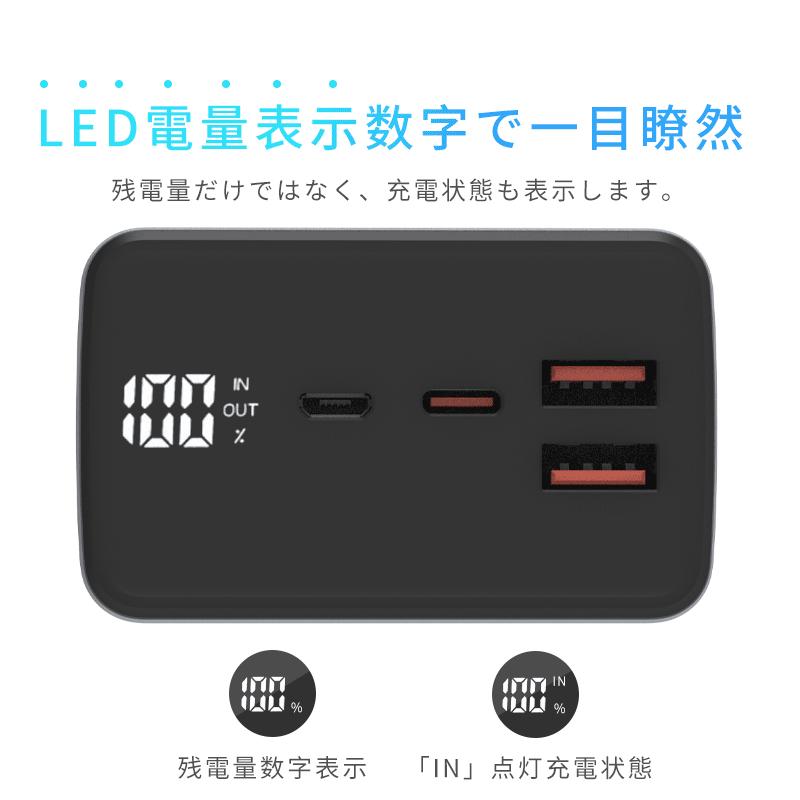 モバイルバッテリー 40000mAh ポータブル電源 パワーバンク ノートパソコン充電 PD 65W出力 QC3.0 2つUSB出力ポート Type C出力/入力ポート PSE認証済｜meiseishop｜06