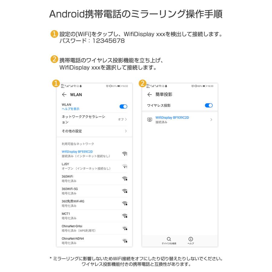 ミラーリング ワイヤレスHDMI 無線HDMI Miracast ストリーミング端末 テレビにスマホの画面を映す Digital AVアダプタ ミラーキャスト アダプタ iOS Android｜meiseishop｜19