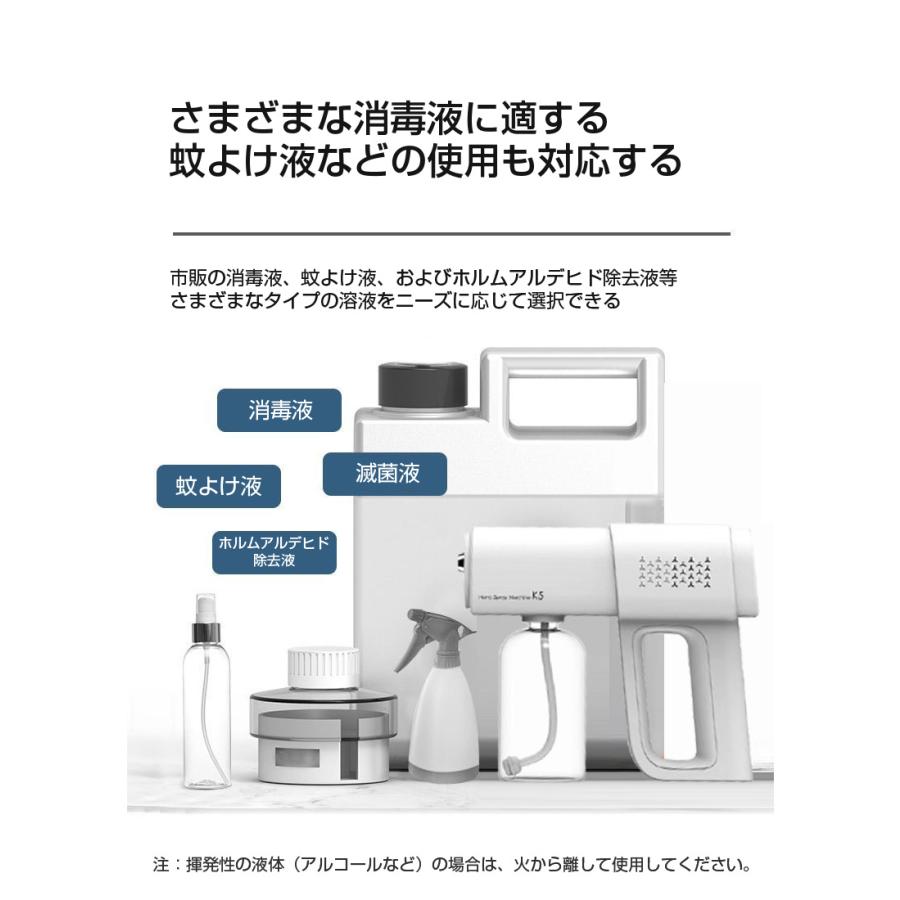 ナノスプレーマシーン ナノスプレーガン 家庭用消毒噴霧器 ナノミスト 消毒ブルーライト 消毒滅菌 遠距離噴射 自動噴霧 USB充電式 Type-C 2000mAhバッテリー｜meiseishop｜12