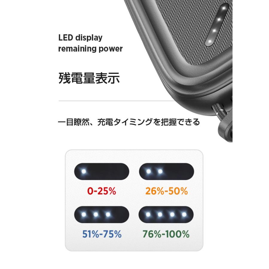 モバイルバッテリー 12000mAh パワーバンク 充電器 電量表示 小型 軽量 薄型 ストラップ付き Micro入力 Type-C入力 2台同時充電 5V/2A 予備電源 PSE認証済み｜meiseishop｜19