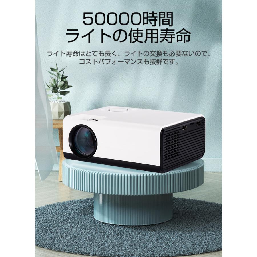 明誠 小型プロジェクター 家庭用 ホームプロジェクター 天井 720P 台形