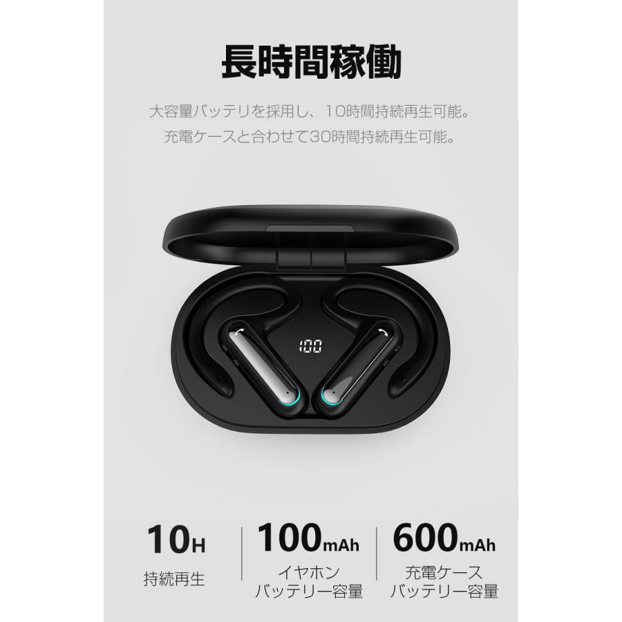 骨伝導イヤホン 完全ワイヤレイヤホン TWS Bluetooth5.2 HiFi高音質 ブルートゥース 耳を塞がない 両耳タイプ Siri対応 マイク内蔵｜meiseishop｜17