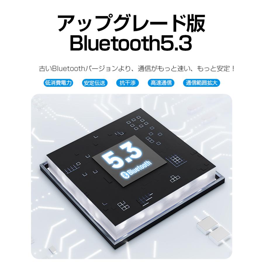 ワイヤレスイヤホン Bluetooth5.3 イヤホン bluetooth イヤホン カナル型 ブルートゥース イヤホン ENCマイク HiFi高音質 ハイレゾ｜meiseishop｜04