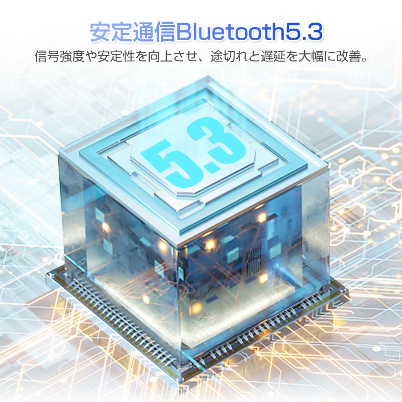 完全ワイヤレスイヤホン Bluetooth5.3 イヤホン インナーイヤー型 ブルートゥースイヤホン ENCマイク HiFi高音質｜meiseishop｜07