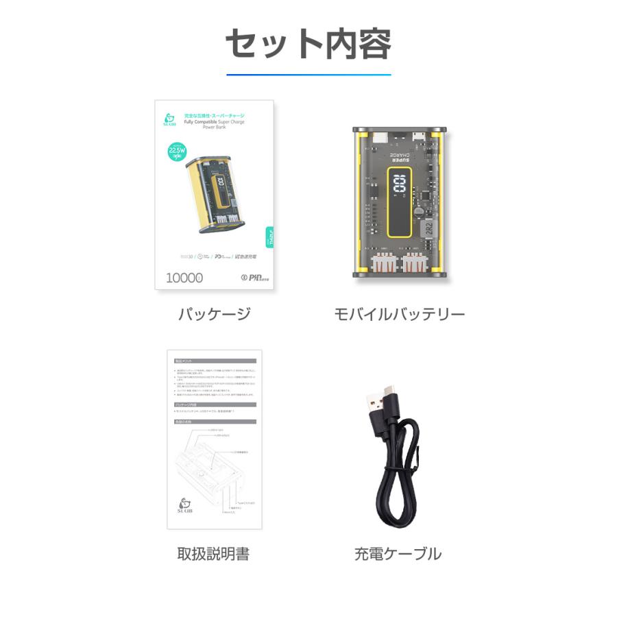 【クーポンで2480円★5/16まで】モバイルバッテリー 10000mAh 22.5W キャビンに持込可能 Type-C出力/入力 USB-A出力*2 デジタル残電量表示 PSE認証済み｜meiseishop｜22