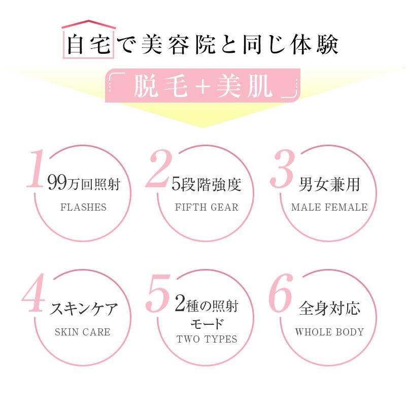 明誠 IPL光脱毛器 フラッシュ 家庭用 無痛脱毛 5段階強度 VIO脱毛