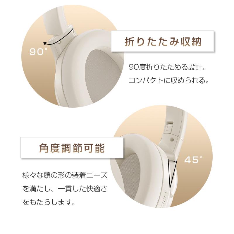 明誠 ワイヤレスヘッドホン イヤホン ヘッドセット Bluetooth5.3 ANC