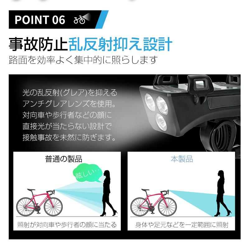 明誠 自転車ライト フロントライト ヘッドライト 自転車スマホホルダー 