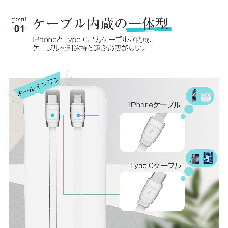 モバイルバッテリー 20000mAh 大容量 ケーブル不要 LCD残電量表示 小型 軽量 持ち運び便利 携帯電話充電 ゲーム機/スマートウォッチ充電 自動検知機能 安定出力｜meiseishop｜07