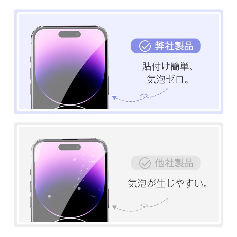 【2枚セット】iPhone 15シリーズ機種用 強化ガラスフィルム 9D曲面 ラウンドエッジ加工 全面保護 iPhone15 Plus/iPhone15 Pro/iPhone15 Pro mAX｜meiseishop｜19