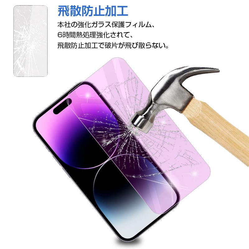 【2枚セット】iPhone15/15Plus/15Pro/15ProMax 強化ガラス保護フィルム ブルーライトカット 2.5D 液晶保護ガラスシート ガラスフィルム 画面保護フィルム｜meiseishop｜12