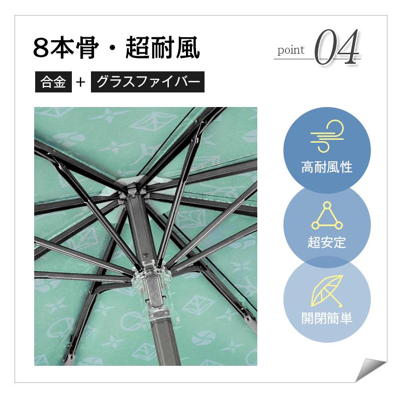 折りたたみ傘 三段 晴雨兼用 華やか 花柄 8本骨 耐風仕様 99%紫外線