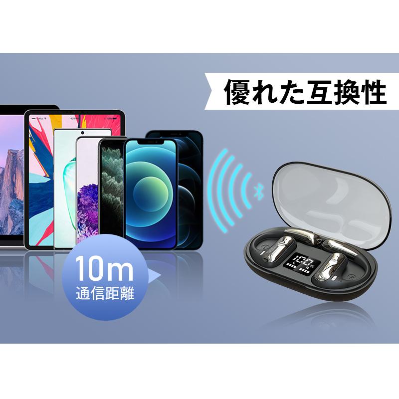 明誠 空気伝導 ワイヤレスイヤホン Bluetooth5.3 オープンイヤー 耳を