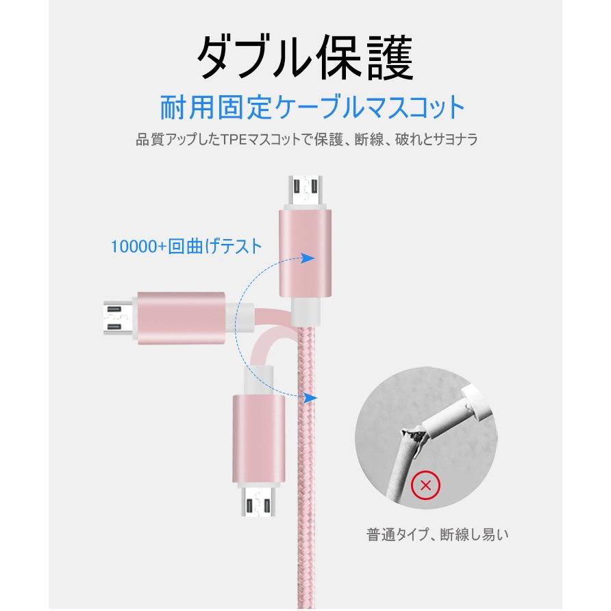 micro USBケーブル マイクロUSB Android用 2m 充電ケーブル スマホケーブル Android 充電器 Xperia Galaxy AQUOS 多機種対応【PL保険加入済み製品・安心】 | 明誠 | 19
