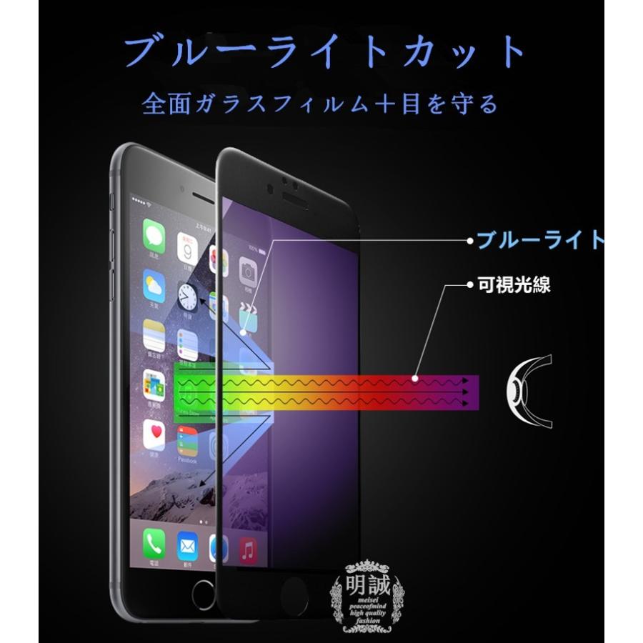 iPhone12/12mini/12Pro/12ProMax/11/11Pro/11ProMax/XR/XS/XS Max/X 3D 強化ガラスフィルム ブルーライトカット iPhone用 液晶保護フィルム｜meiseishop｜03