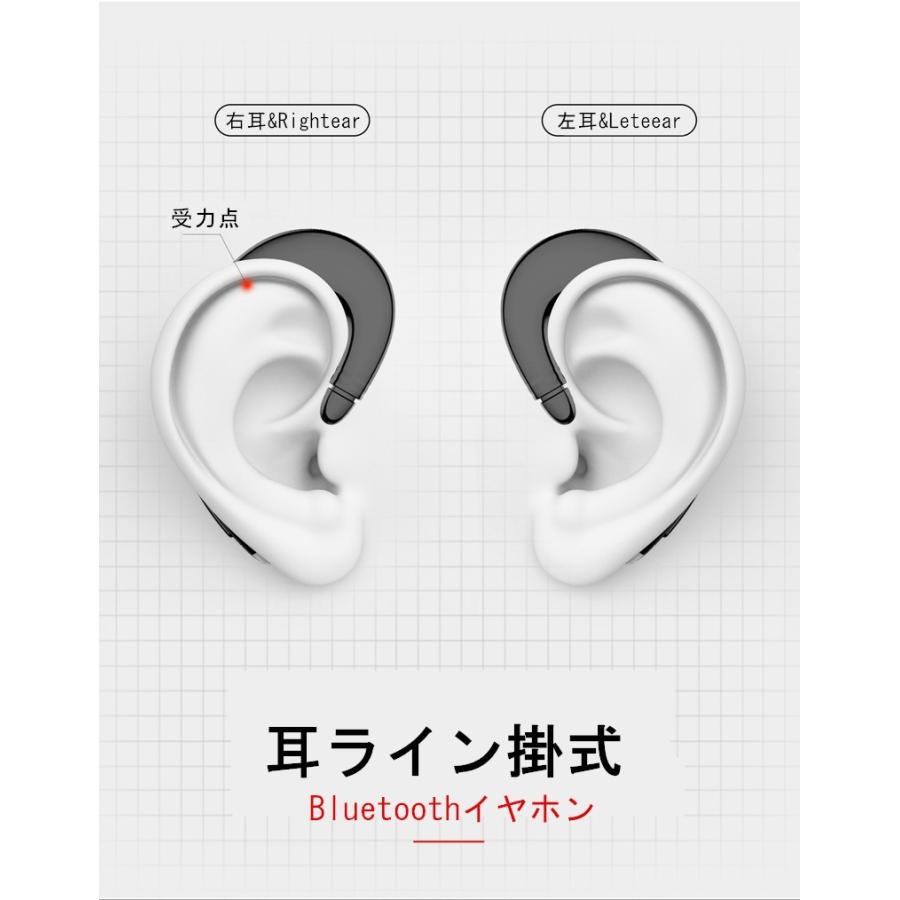 ワイヤレスイヤホン ブルートゥースイヤホン Bluetooth 4.1 ヘッドセット 片耳 高音質 耳掛け型 日本語音声通知 スポーツ マイク内蔵通話可 iPhone＆Android対応｜meiseishop｜12