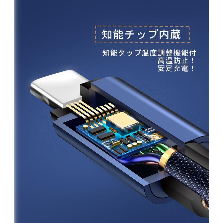 USB Type-Cケーブル iPhone15ケーブル USB Type-C 充電器 高速充電 長さ0.25/0.5/1/1.5m デニム生地 収納ベルト付き データ転送ケーブル Android ケーブル｜meiseishop｜11