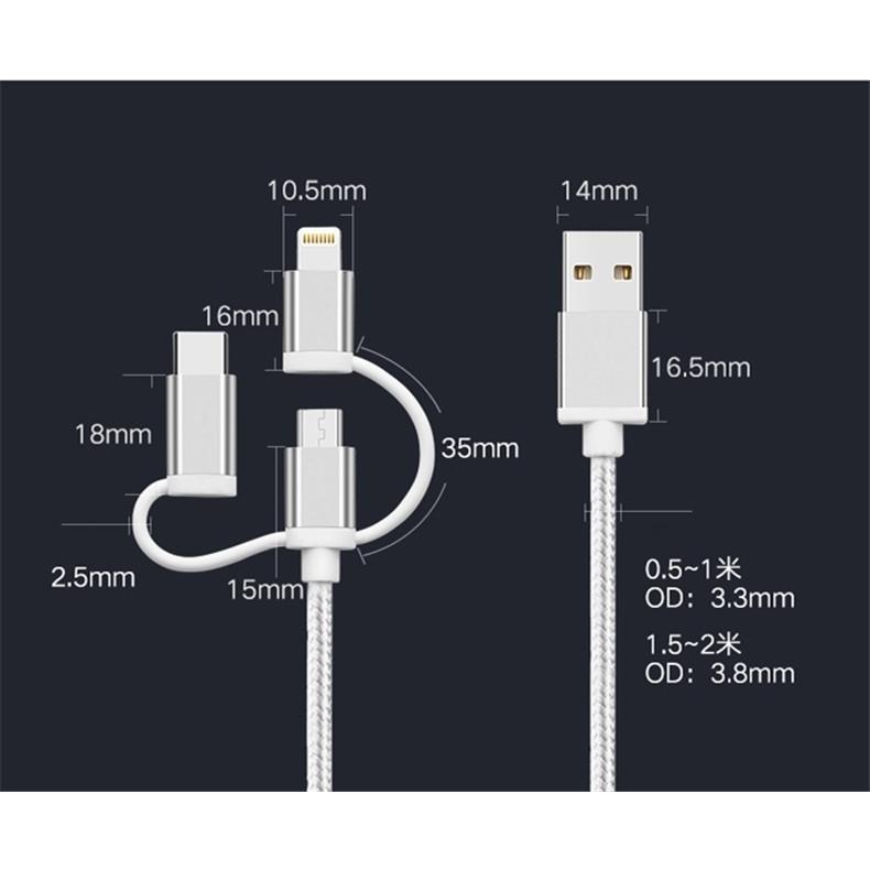 明誠 iPhone17充電 ケーブル USB Type-C 3in1 iPhone16 17Pro Air