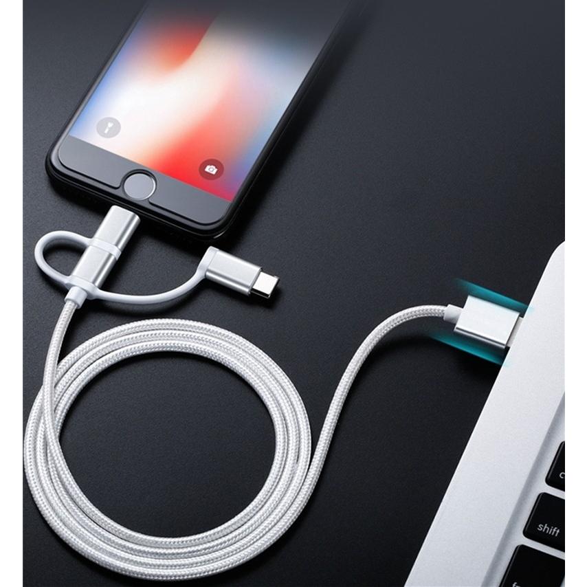 明誠 iPhone18ケーブル USB Type-C 3in1 Android用 iPhone18Pro