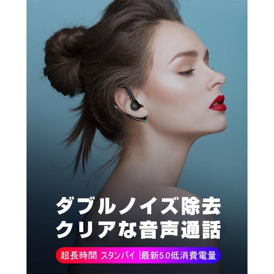 ワイヤレスイヤホンbluetooth 5 0 左右耳通用ブルートゥースイヤホン 耳掛け型 ヘッドセット 最高音質 マイク内蔵 無痛装着タイプ 180 回転 超長待機 明誠ショップ 通販 Paypayモール