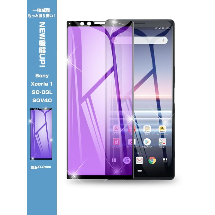 明誠 【2枚セット】Xperia 1 SO-03L ブルーライトカット保護フィルム