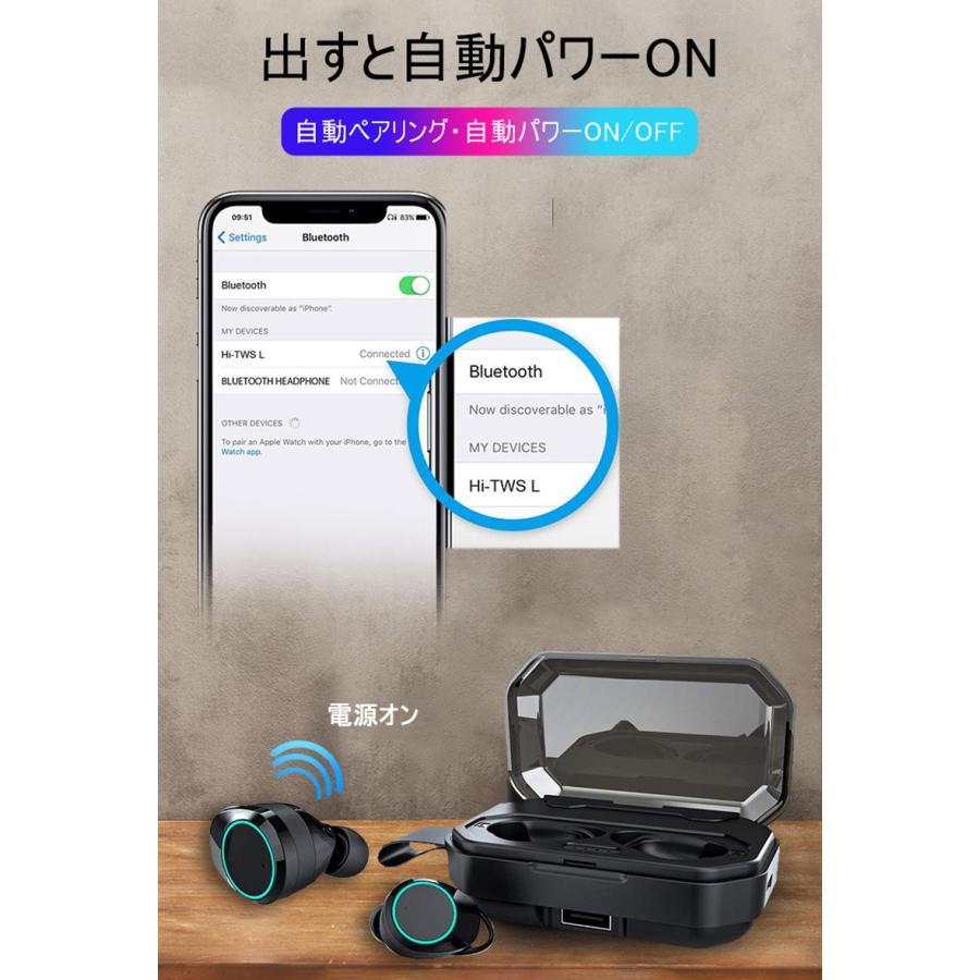 明誠 ワイヤレスイヤホン Bluetooth5.0 ブルートゥースヘッドセット