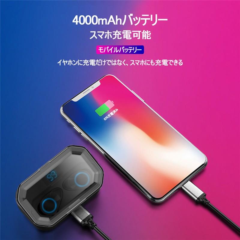 ワイヤレスイヤホン5.0 Bluetooth5.0 ブルートゥース ヘッドセット IPX7防水 4000mAh充電ケース HiFi ノイズキャンセリング 左右分離型 LED残電量表示｜meiseishop｜15