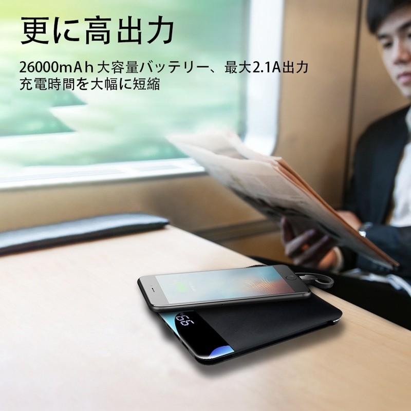 747.お洒落カッコいい♪　TODAY　バッテリシート新品　千葉県柏市　即日配送可 明誠 モバイルバッテリー 26000mAh大容量 防災電源 iPhone17充電 4台