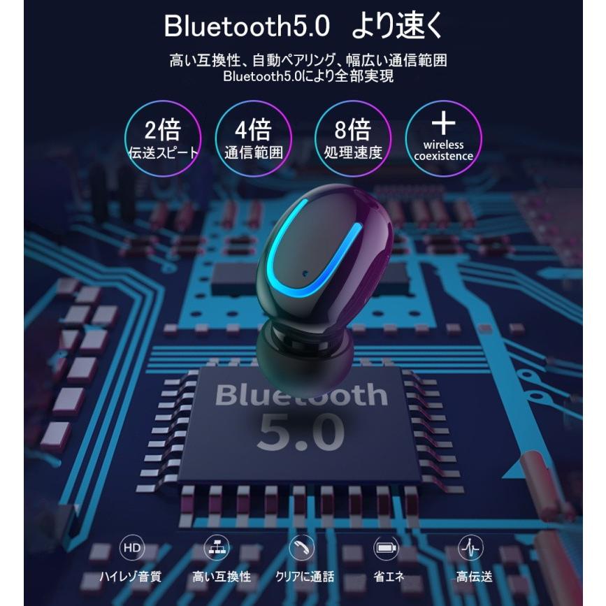 ワイヤレスヘッドセット Bluetooth5.0 ワイヤレスイヤホン 防水 自動ペア 2200mAh収納ケース 両耳 左右分離型 Hi-Fi高音質 残電量表示｜meiseishop｜14