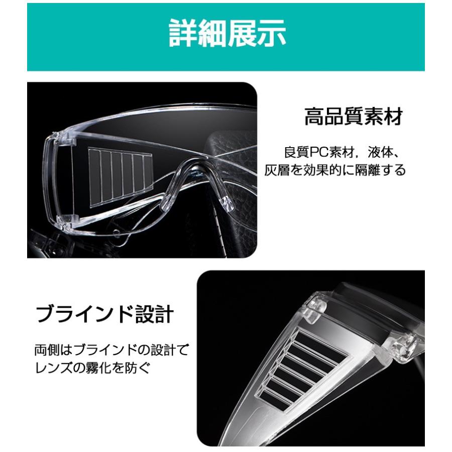 3個セット】保護メガネ 保護眼鏡 安全ゴーグル 紫外線対策 簡単装着