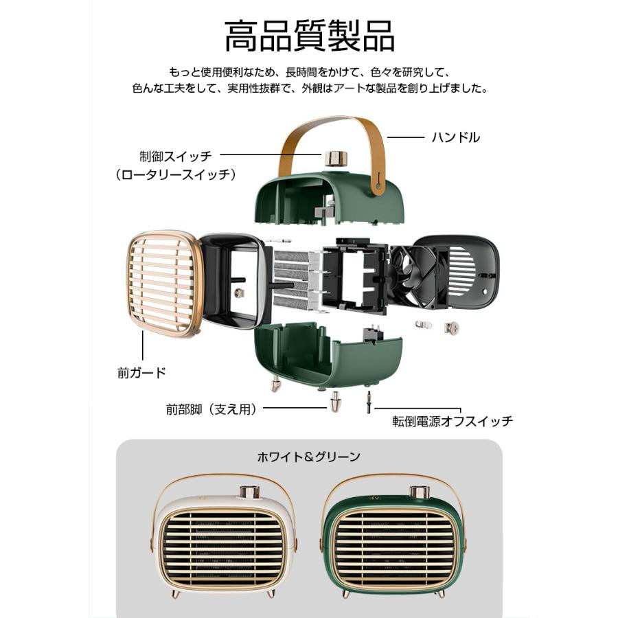 ポータブル温風ヒーター 電気ファンヒーター 足元ヒーター 3秒速暖 窓下ヒーター 小型600Wパワー コンパクト 速暖 瞬時発熱 3段階切替式 自然風 PSE認証｜meiseishop｜19