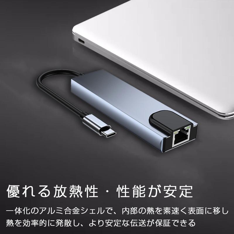 明誠 USB Cハブ Cドック 5in1ハブ ドッキングステーション 変換