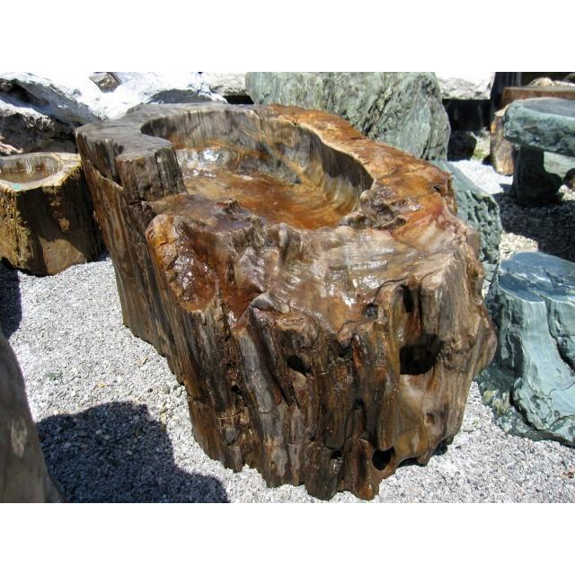 つくばい 手水鉢 水鉢 木化石 珪化木 庭石 景石 蹲