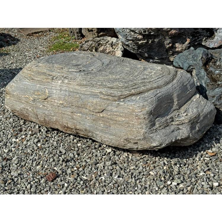 三波石 景石 幅約1m45cm 庭石 沓脱石 青石 和風 石庭 靴脱石 踏石