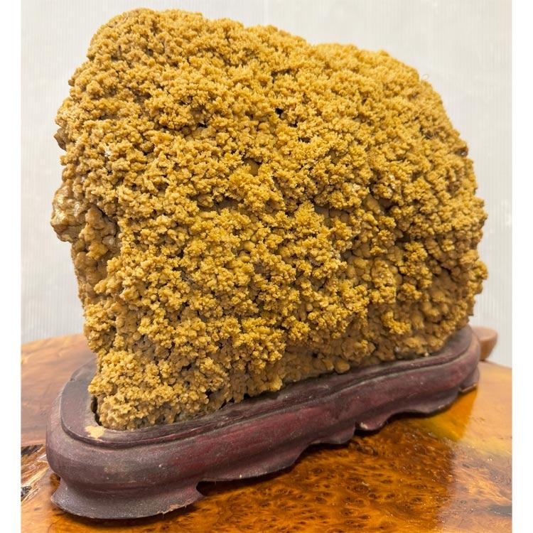 大自然が作り出した唯一無二の神秘な石 鍾乳石 【39】 高さ約25cm 盆石 台付き 天然石 鑑賞石 飾り石 自然石 希少 鍾乳洞 景石 stalactiteの画像