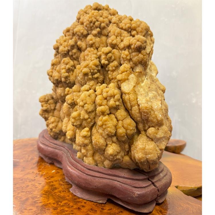 大自然が作り出した唯一無二の神秘な石 鍾乳石 【41】 高さ約29cm 希少 自然石 盆石 stalactite 台付き 天然石 鑑賞石 飾り石 鍾乳洞 景石の画像