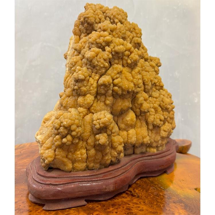 大自然が作り出した唯一無二の神秘な石 鍾乳石 【41】 高さ約29cm 希少 自然石 盆石 stalactite 台付き 天然石 鑑賞石 飾り石 鍾乳洞 景石の画像