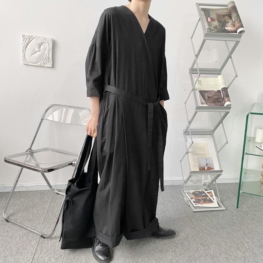 韓国 メンズ ルーズ 90 Off Vネック スリーブ シャツレイジースーツ 10代 中学生 代 高校生 ファッション