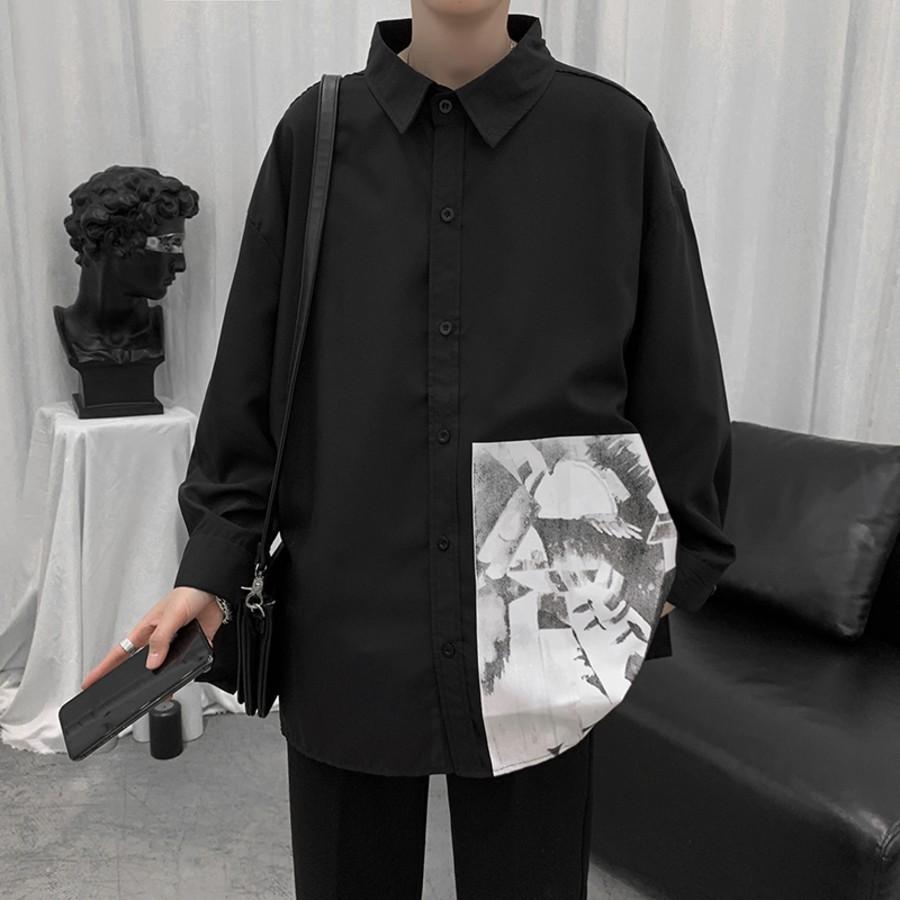 メンズ 韓国 ダーク オシャレ ゆったりシャツ トップス 長袖 高校生 中学生 10代 代 ファッション メイシンファッションヤフー店 通販 Yahoo ショッピング