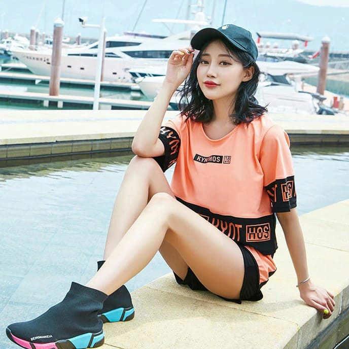 レディース 水着 中学生 高校生 10代 スポーティー 体型カバー 3点セット 学生 少女 小胸にもぴったり 夏 韓国 1294 1294 メイシンファッションヤフー店 通販 Yahoo ショッピング